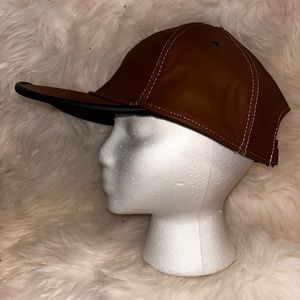 Coffee leather hat / cap